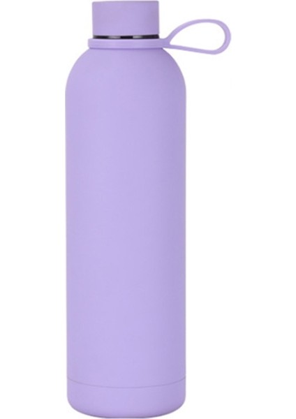 Junsunmay Şeker Renkli Kaplama 304 Paslanmaz Çelik Su Vakum Şişesi, Kapasite: 500ML (Mor) (Yurt Dışından)