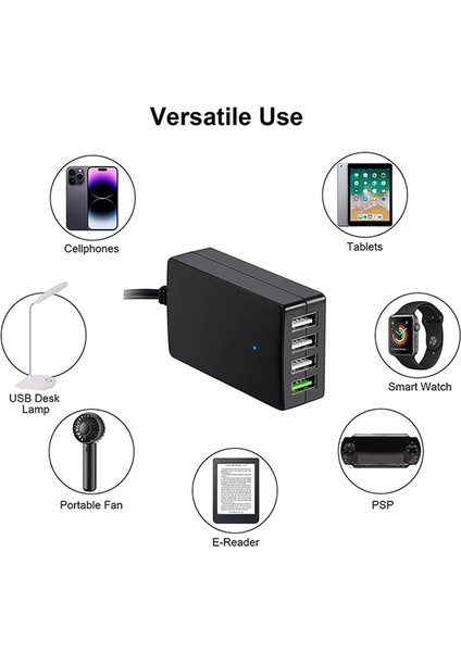 Taşınabilir Dc Pil Klipsli, 12V/24V - 5V 4 Portlu USB Şarj Cihazı Çoklu Port Adaptörü Diğer Akıllı Telefon ve Tabletler (Yurt Dışından) fiyatları