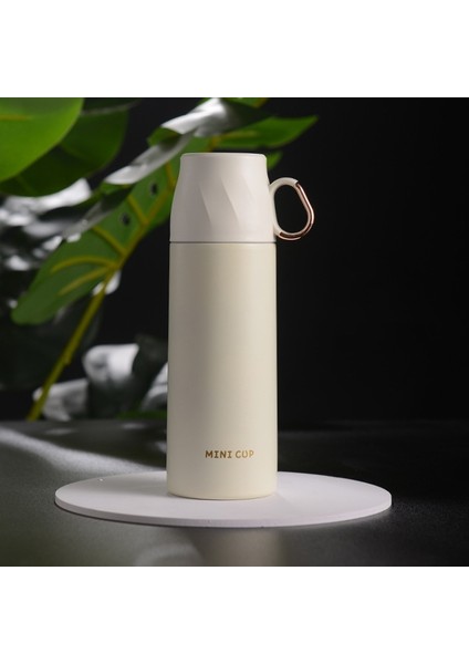 500ML 304 Paslanmaz Çelik Iş Handy Bardak Kapak Vakum Yalıtım Kupası (Beyaz) (Yurt Dışından)