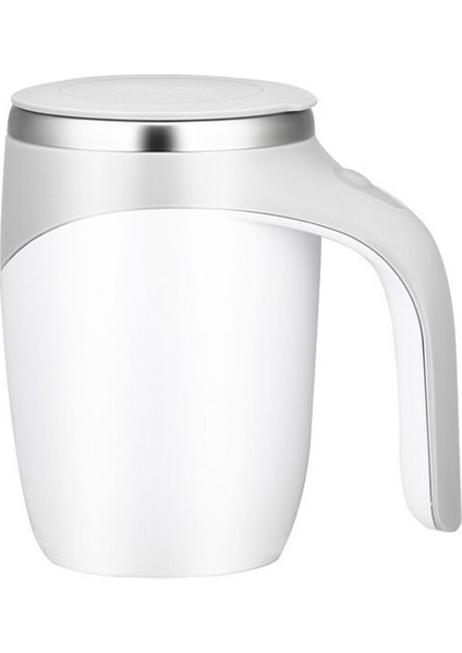 Elektrikli Karıştırma Bardak Milkshake Kahve Karıştırma Kupası, Kapasite: 401-500ML (Beyaz) (Yurt Dışından)