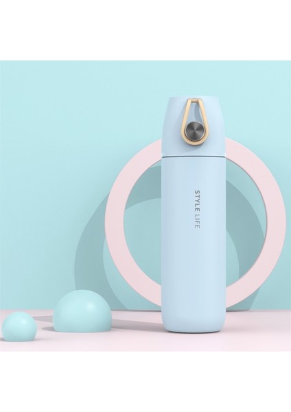 Saylee 304 Paslanmaz Çelik Vakum Termos Kupası, Kapasite: 450ML (Mavi) (Yurt Dışından)