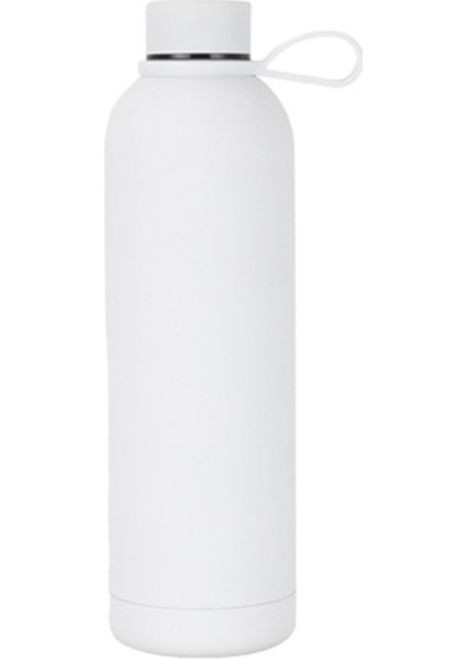 Junsunmay Şeker Renkli Kaplama 304 Paslanmaz Çelik Su Vakum Şişesi, Kapasite: 1000ML (Beyaz) (Yurt Dışından)