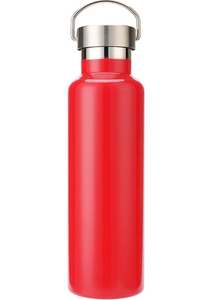 304 Vakum Paslanmaz Çelik Vakum Şişesi Çift Katmanlı Büyük Kapasiteli Açık Su Şişesi Dağcılık Spor Şişesi, Kapasite: 1000ML (Kırmızı) (Yurt Dışından)