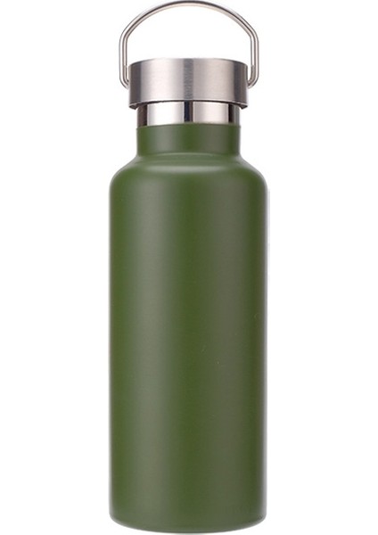 304 Vakum Paslanmaz Çelik Vakum Şişesi Çift Katmanlı Büyük Kapasiteli Açık Su Şişesi Dağcılık Spor Şişesi, Kapasite: 750ML (Yeşil) (Yurt Dışından)