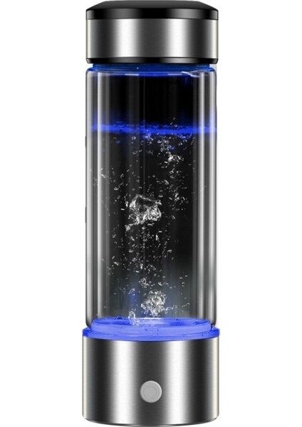 Taşınabilir Sağlık Hidrojen Zengin Su Kupası Yüksek Konsantrasyon Negatif Iyon Elektroliz Jeneratörü, Kapasite: 450ML (Siyah) (Yurt Dışından)