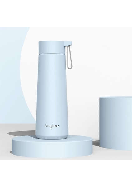 Saylee 304 Paslanmaz Çelik Taşınabilir Termos Kupası, Kapasite: 420ML (Mavi) (Yurt Dışından)