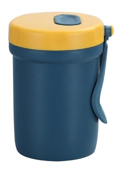 Yaratıcı Plastik Kahvaltı Içecek Yulaf Lapası Çorbası Anti-Scald Mikrodalga Fırın Çorba Fincanı (Lacivert) (Yurt Dışından)