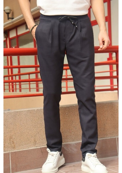 Erkek, pile detaylı beli bağcıklı-lastikli, pamuklu pantolon fiyatları