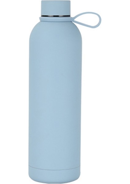 Junsunmay Şeker Renkli Kaplama 304 Paslanmaz Çelik Su Vakum Şişesi, Kapasite: 500ML (Açık Mavi) (Yurt Dışından)