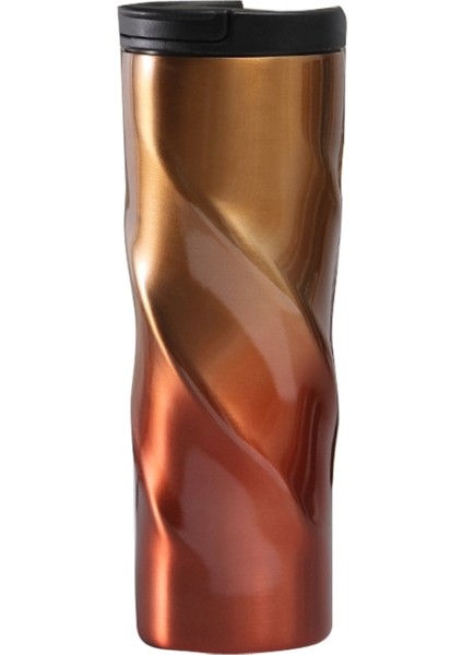 Paslanmaz Çelik Iplik Yalıtım Kupası Yaratıcı Uzaylı Rotasyon Kupası (Turuncu Sarı Kademeli Değişim) (Yurt Dışından)