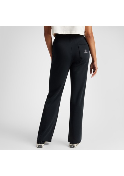 Wide-Leg French Terry Kadın Siyah Eşofman Altı modelleri