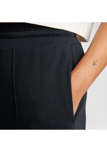 Wide-Leg French Terry Kadın Siyah Eşofman Altı fırsatları