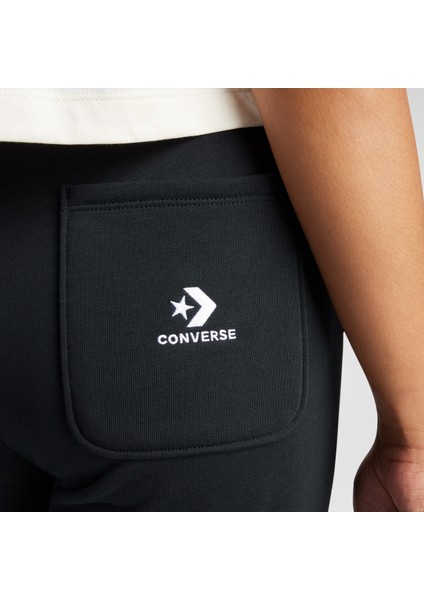 Wide-Leg French Terry Kadın Siyah Eşofman Altı indirimleri