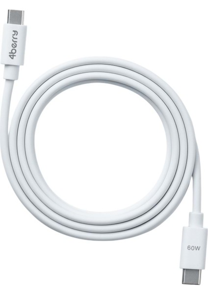Eco-Cct Beyaz Usb-C-C Kablo – 1.2 m, 60 w Hızlı Şarj