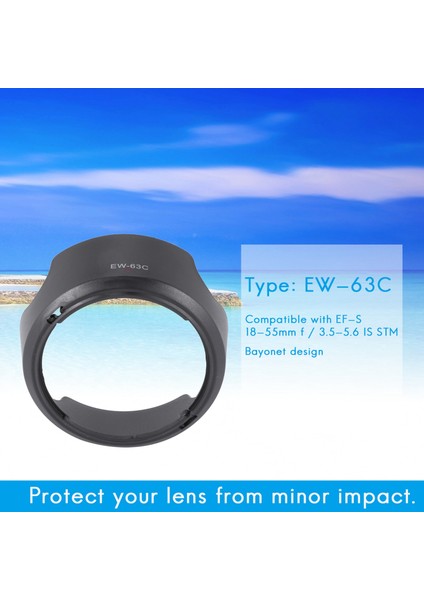 Lens Kapağı Kamera Lens Kapağı EW-63C EW63C Canon Ef-S 18-55MM F / 3.5-5.6 Is Stm Için (Yurt Dışından) indirimleri