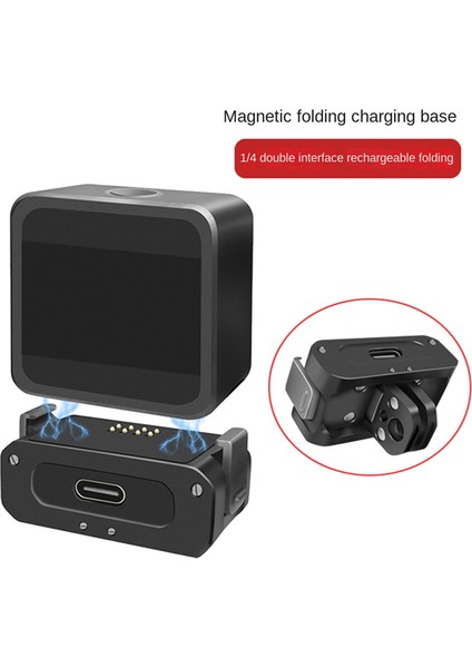 2'si 1 Arada Manyetik Şarj Adaptörü Katlanabilir Tripod Montajı 1/4 Inç Arayüz Actıon 2 Aksiyon Kamerası Için (Yurt Dışından) indirimleri