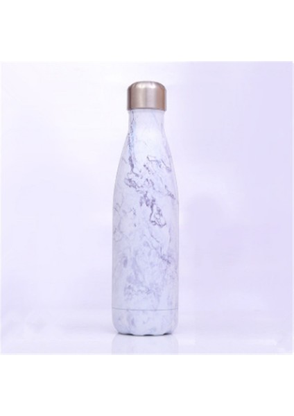 Termal Bardak Vakum Şişesi Isı Su Şişesi Taşınabilir Paslanmaz Çelik Spor Su Isıtıcısı, Kapasite: 500ML (Beyaz Taş) (Yurt Dışından)