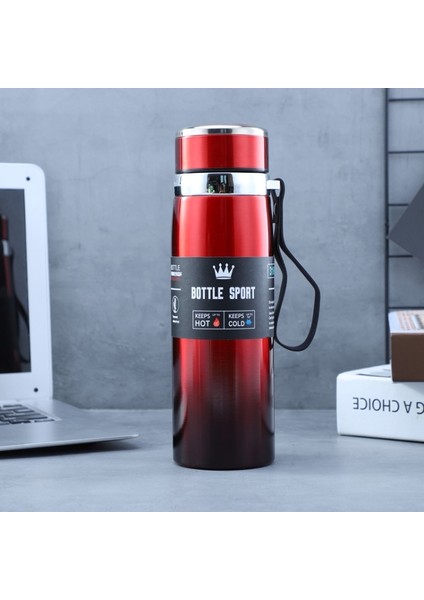 955 316 Paslanmaz Çelik Vakum Kupaları, Kapasite: 1000 ml (Gradyan Kırmızı) (Yurt Dışından)