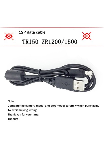 Casio Exilim EX-S10 EX-S12 EX-Z80 EX-Z77 Ex-Z2 Ex-Z9 EX-Z90 EX-Z2000 EX-Z2200 EX-Z2300 TR200 TR100 TR150 Için USB Kablosu (Yurt Dışından) fırsatları