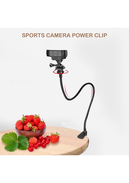 Web Kamerası Standı, Esnek Kaz Boynu Kolu ve Kelepçeli Geliştirilmiş Web Kamerası Montaj Standı, Logitech Web Kamerası C920, C922, C930 Için Uygun (Yurt Dışından) fırsatları