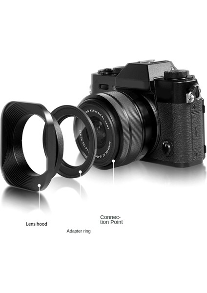 Dslr Kamera Aynasız Lens Kamera Fotoğraf Aksesuarları Için Kare Şekilli Lens Parasoleyi 52MM (Yurt Dışından)