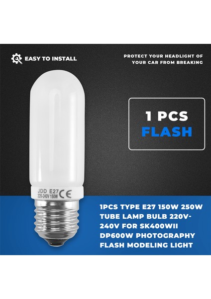 Adet Tip E27 150W 250W Tüp Lamba Ampulü 220V-240V SK400WII DP600W Fotoğrafçılık Flaş Modelleme Işığı Için (Yurt Dışından) fırsatları