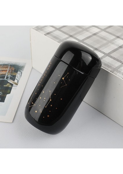 Taşınabilir Çocuklar Mini Sevimli Vakum Şişesi Yıldız Cep Su Kupası (Yıldız Siyah) (Yurt Dışından)