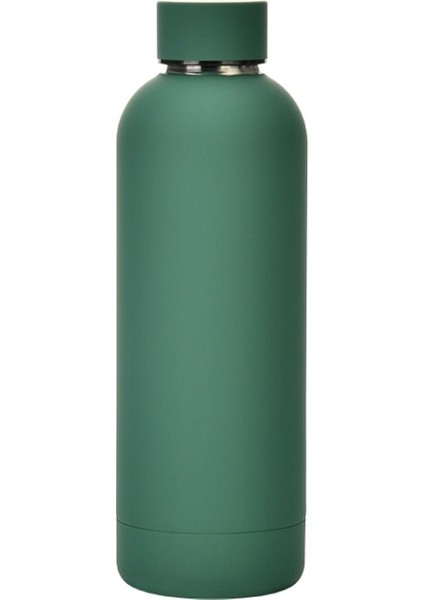 Paslanmaz Çelik Dış Mekan Mat Su Şişesi Taşınabilir Spor Su Kupası Kauçuk Boya Yalıtım Kupası (Yosun Yeşil) (Yurt Dışından)