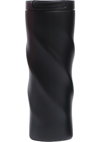 Paslanmaz Çelik Iplik Yalıtım Bardağı Yaratıcı Uzaylı Rotasyon Bardağı (Siyah) (Yurt Dışından)