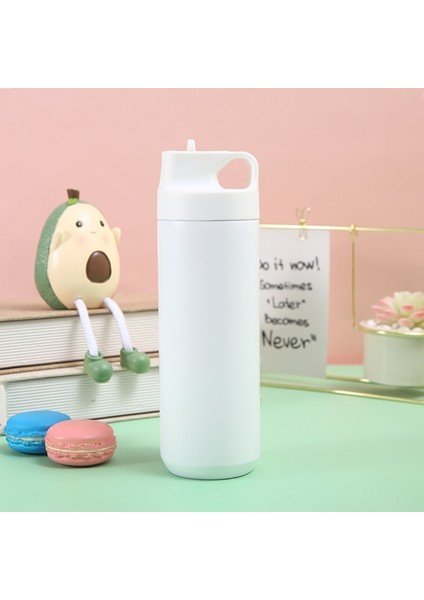 Sprey Boya 304 Paslanmaz Çelik Yalıtım Kupası Taşınabilir Açık Hava Spor Kupası (Beyaz) (Yurt Dışından)