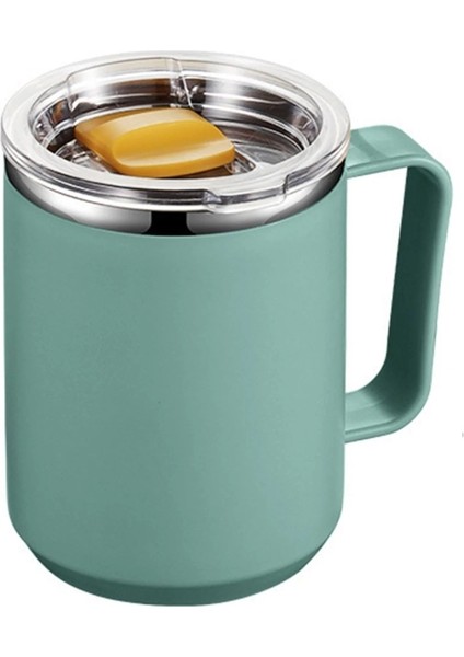 401-500ML 304 Paslanmaz Çelik Taşınabilir Kupa Kahve Kupası Kaplamalı Sızdır Gözden Geçirmez Termos Içecek Şişesi (Yeşil) (Yurt Dışından)