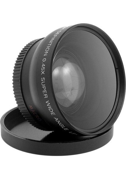 Canon Nikon Sony Pentax 52MM Dslr Kamera Için Makro Lensli Hd 52MM 0.45X Geniş Açı Lens (Yurt Dışından)