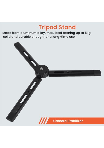 Mini Tripod Alüminyum Alaşımlı Masaüstü Standı Tripod 1/4 Inç Vida ile Zhiyum Ronin S Sc Kamera Video Kamera Projektör Için (Yurt Dışından) indirimleri