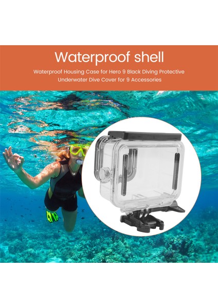 Gopro Hero 9 Siyah Su Geçirmez Muhafaza Kılıfı Gopro9 Aksesuarları Için Koruyucu Sualtı Dalış Kılıfı (Yurt Dışından) fırsatları