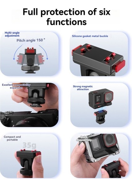 INSTA360 Ace Pro 2 Için Manyetik Adaptör Montajı Insta 360 Tripod Adaptör Montajı Için Katlanabilir Hızlı Çıkarma Montaj Tabanı (Yurt Dışından) fırsatları