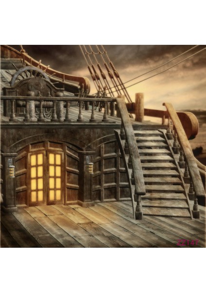 5X7FT Vinil Stüdyo Fotoğrafçılığı Arka Planı Retro Korsan Gemisi Fotoğraf Arka Planı (Yurt Dışından)