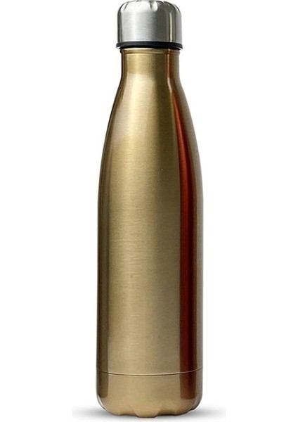 Junsunmay 304 Paslanmaz Çelik Çift Katmanlı Vakum Yalıtımlı Su Şişesi, Kapasite: 500ML (Altın) (Yurt Dışından)