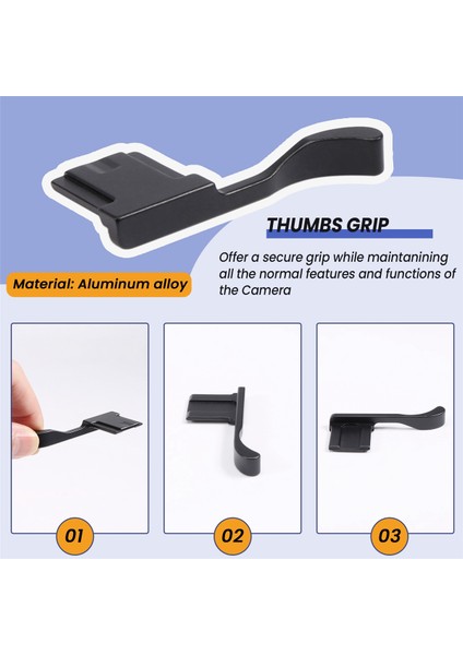 Fujifilm Fuji X100F X100T X70 X-E3 X-A1 X-A2 X-A3 X-A5 X-M1 Xa3 Xe3 Siyah Için Metal Sıcak Ayakkabı Kapağı Başparmak Tutacağı (Yurt Dışından) indirimleri