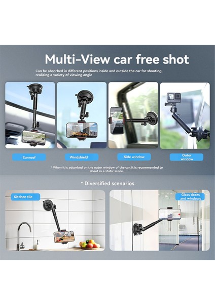 Go-Quick Iı Aksiyon Kamera Akıllı Telefon Vakumlu Tutucu 1/4 Inç Vida 360° Ballhead Gopro INSTA360 Telefon Araç Tutucu (Yurt Dışından) fırsatları