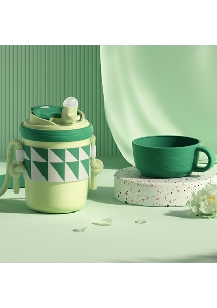 450ML 316 Paslanmaz Çelik Termos Kupası Üç Amaçlı Doğrudan Içme Kahve Kupası (Açık Yeşil) (Yurt Dışından)