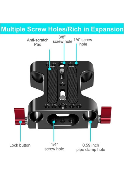 Tavşan Kafesi ve Dslr Teçhizatı Için Uygun Çift 15MM Çubuk Ray Kelepçeli Kamera Taban Plakası Kamera Aksesuarları (Yurt Dışından) fiyatları