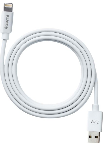 Eco-Alt Beyaz Usb-A-Lightning Kablo – 1.2 m, 2.4 a Hızlı Şarj