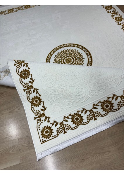 Sarar Moda Halı Zigana Saçaklı Göbek,çerçeve Desenli Salon,oturma,mutfak Modern Dokuma Halısı fiyatları