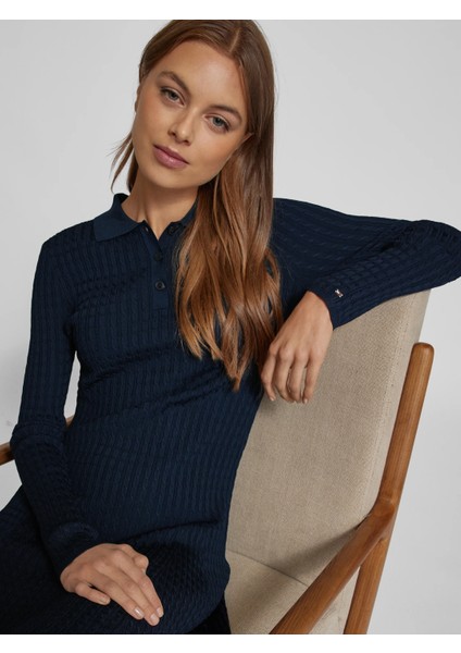 Th WW0WW44977 Rayon Cable F&f Ls Mıdı Kadın Elbise fırsatları