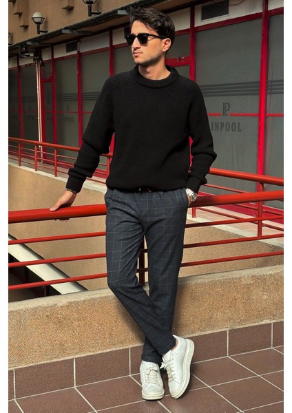 Erkek Kışlık Bel Lastikli Ekose Pantolon fiyatları