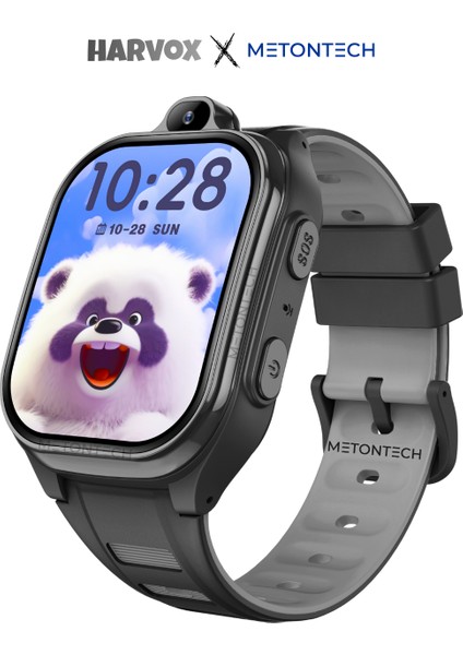 HARVOX Hx Kids 4G Pro+ Plus Android Sim Kartlı Akıllı Çocuk Saati | Gps, Konum, Kamera, Görüntülü Görüşme, Yüz Tanıma Akıllı Çocuk Saati Siyah