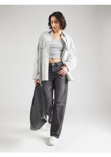 Ck LV047C908G A- Woven Label Rıb Camı Kadın Bluz indirimleri