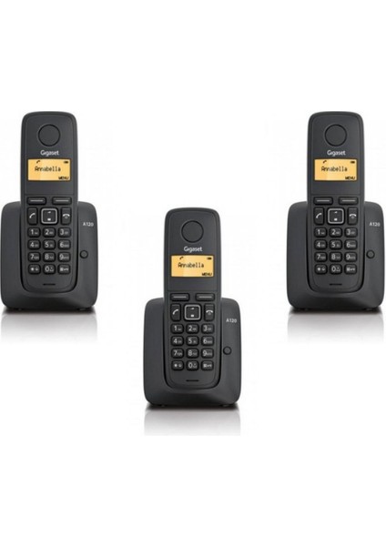 Gigaset 1 Harici 3 Dahili Dect Telsiz Kablosuz Telefon Santrali Siyah