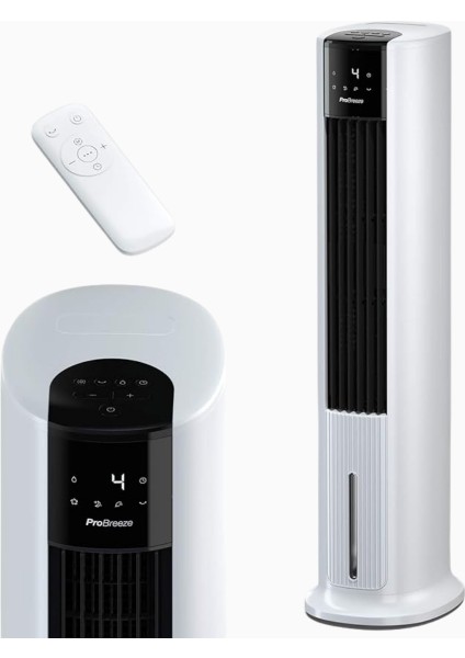 Pro Brezee 42" 7l Buharlaştırıcı Kule Vantilatör, 3 Hız, Salınım, Gece Modu