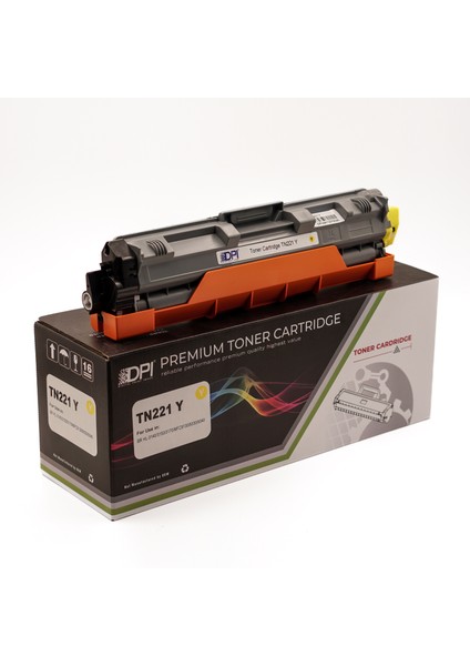 Brother TN-221 Y Sarı CHİPLİ Muadil Toner 2.300 Baskı